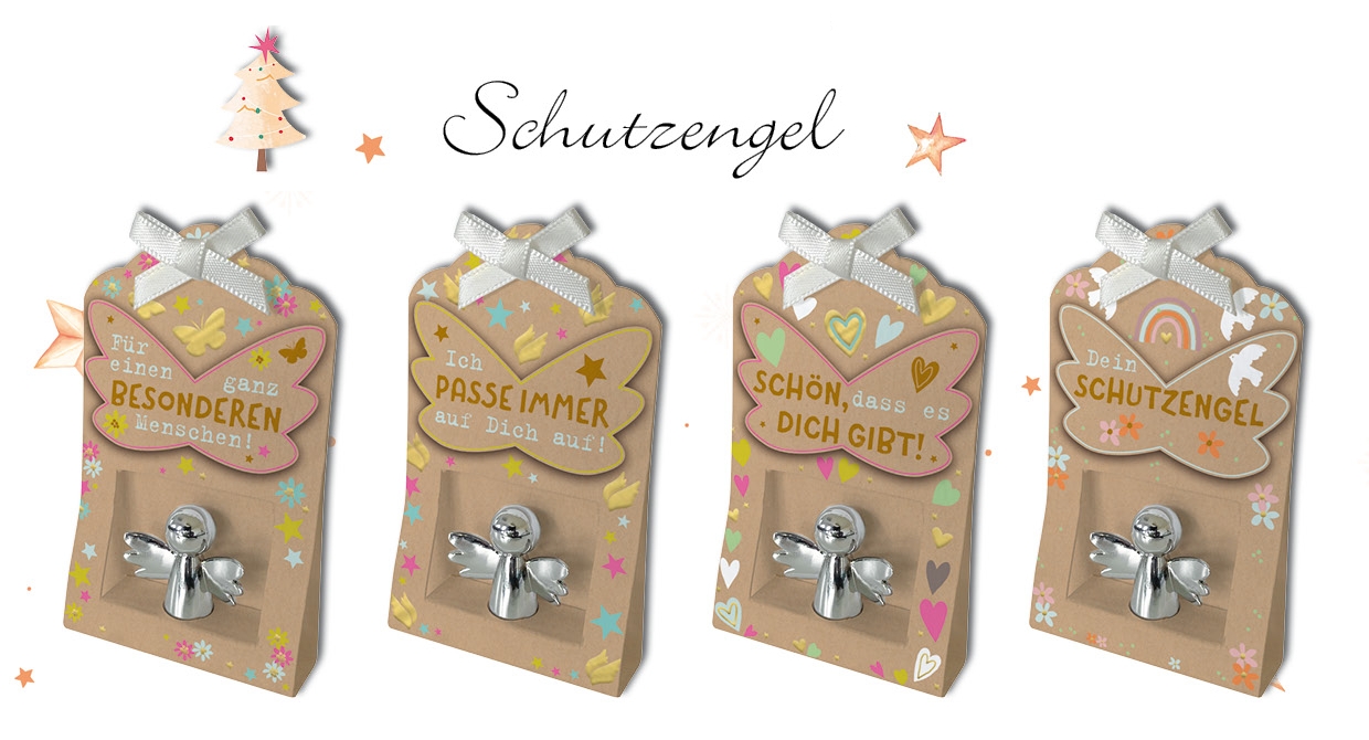 4 x 6 Schutzengel klein Natur 