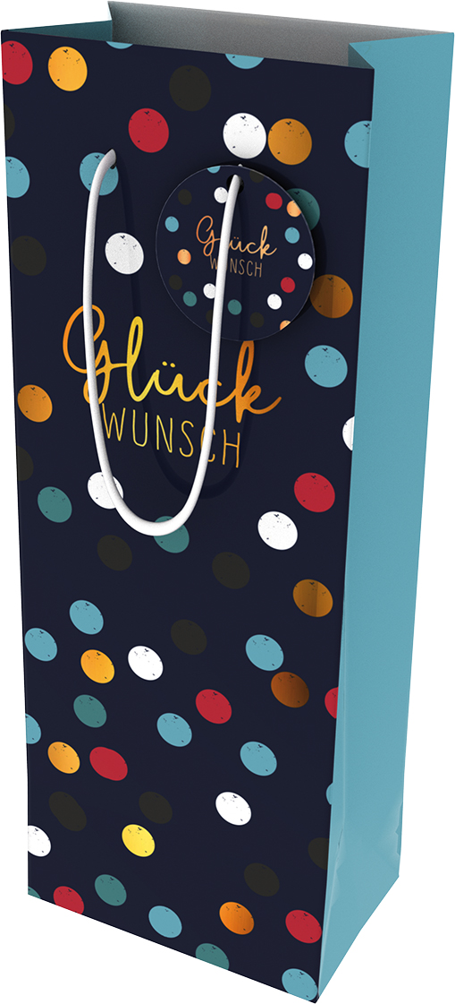 Tüte, Flasche, Glückwunsch