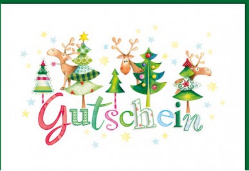 Klappkarte Gutschein Weihnachten DIN C6  