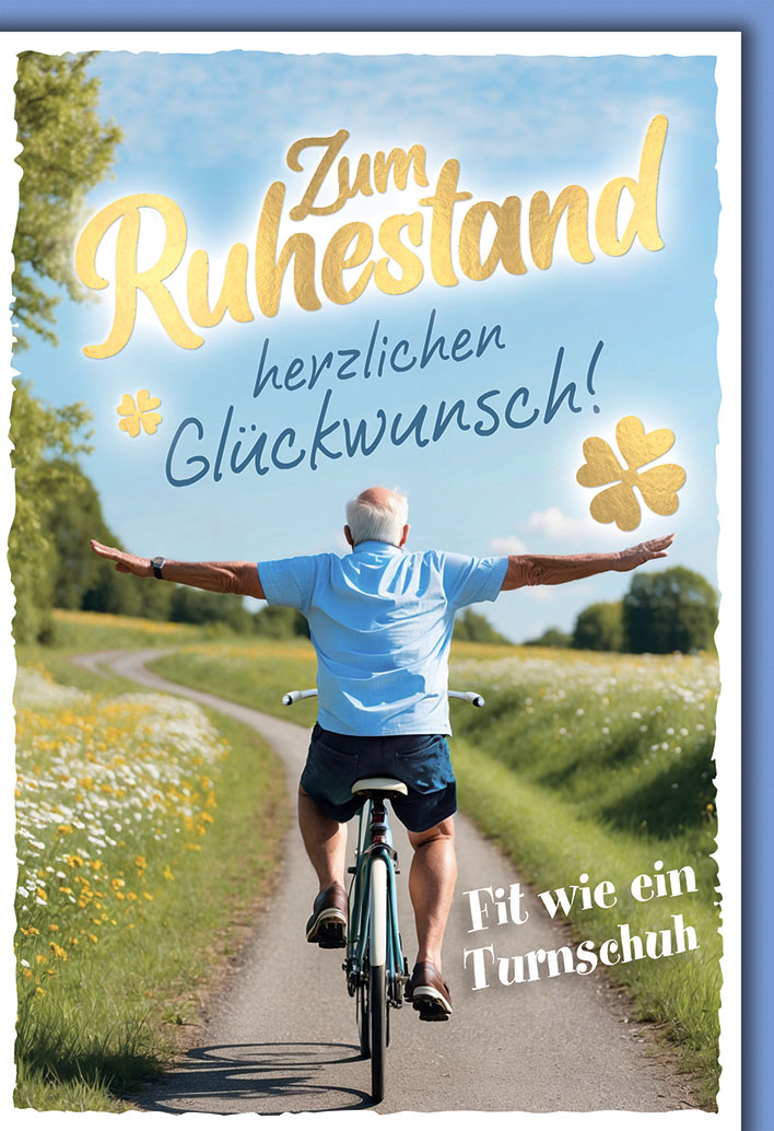 Klappkarte Ruhestand, DIN C6   
