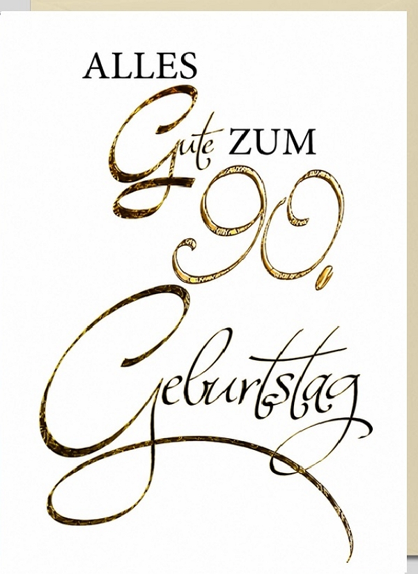 Klappkarte 90.Geburtstag, DIN C6  