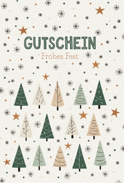 Klappkarte Gutschein Weihnachten DIN C6   