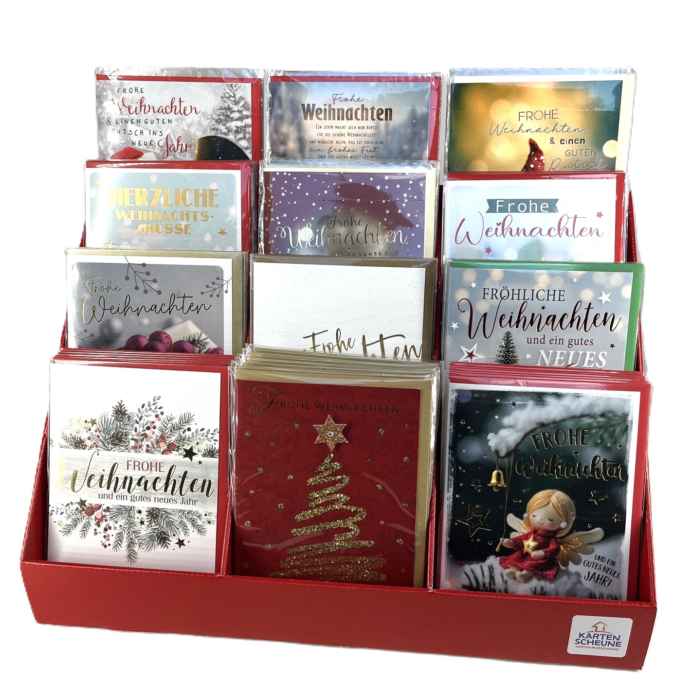 12 x 6 Weihnachtskarten im Sortiment, UVP 2,25 bis 2,95