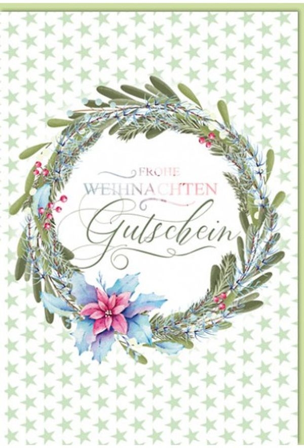 Klappkarte Gutschein Weihnachten DIN C6  