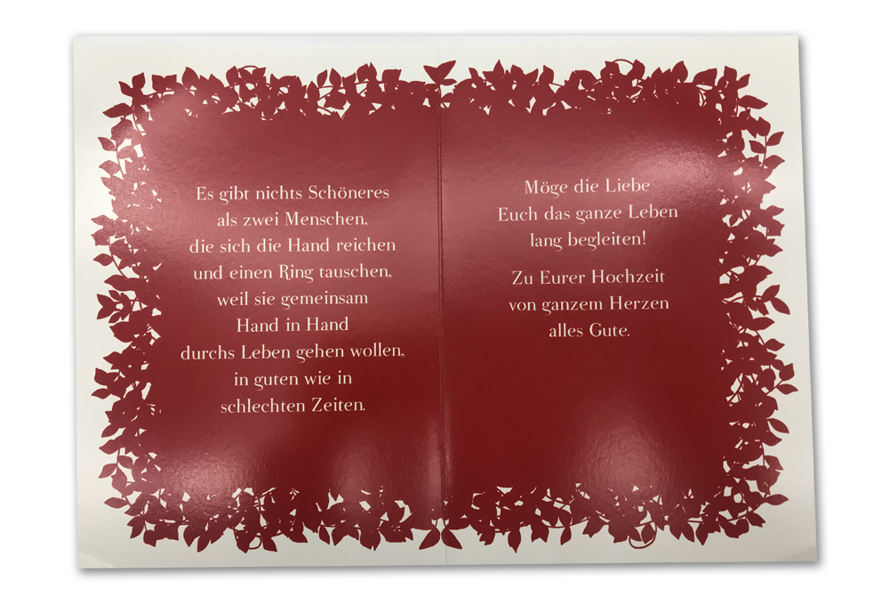Klappkarte, Hochzeit, DIN C6