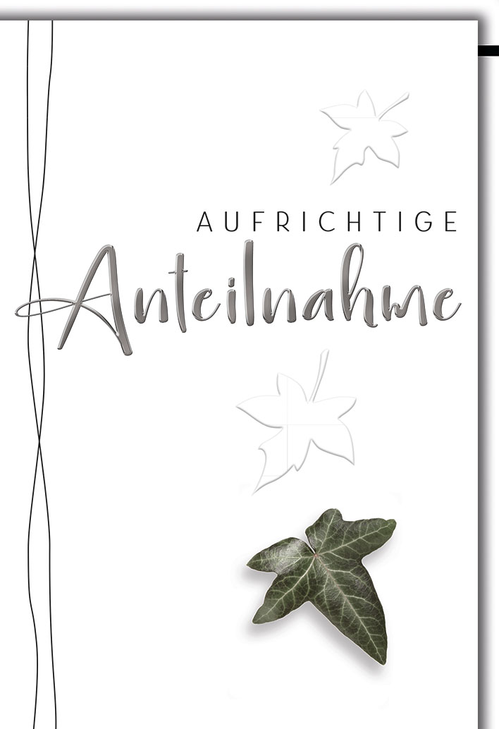 Klappkarte Trauer, DIN C6      