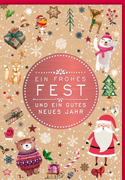 Klappkarte Weihnachten, Midi Hoch 8 x 11
