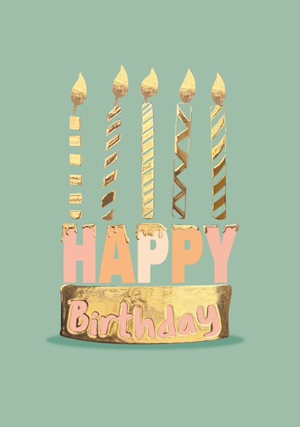 Klappkarte Geburtstag Midi 8 x 11  