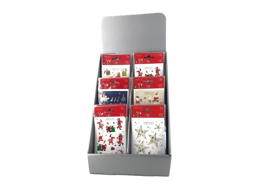 6 x 6 Turnowsky Weihnachts-Aufkleber/Sticker (OP) 2,29 Euro im Sortiment