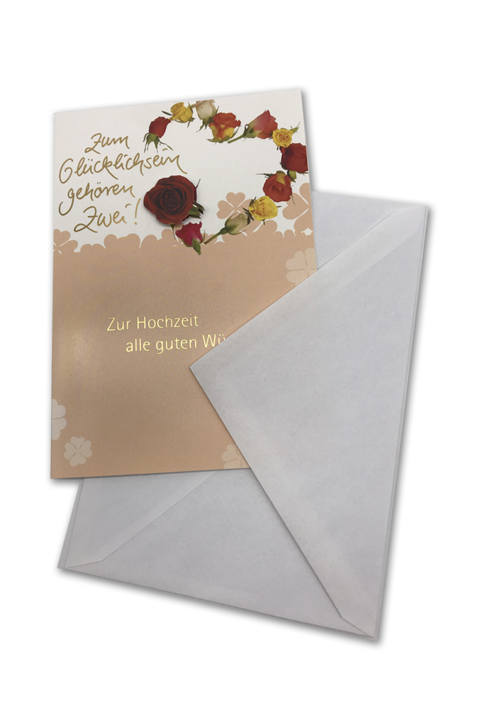 Klappkarte, Hochzeit, DIN C6