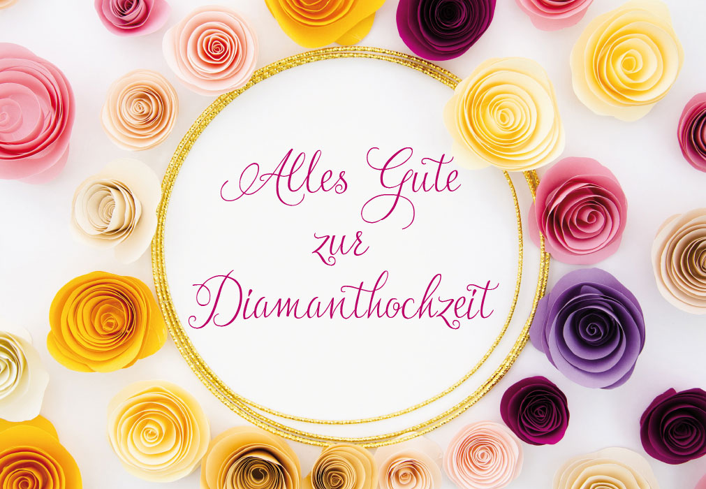 Klappkarte Diamanthochzeit, DIN C6