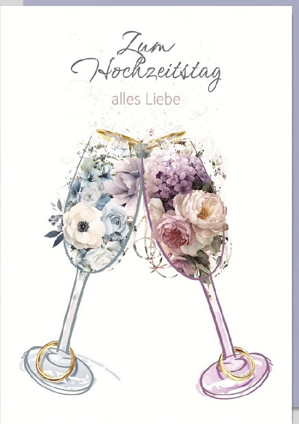 Klappkarte Hochzeitstag, DIN C6  