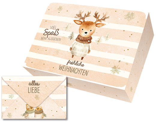 6 x 6 Geldbriefboxen Weihnachten 