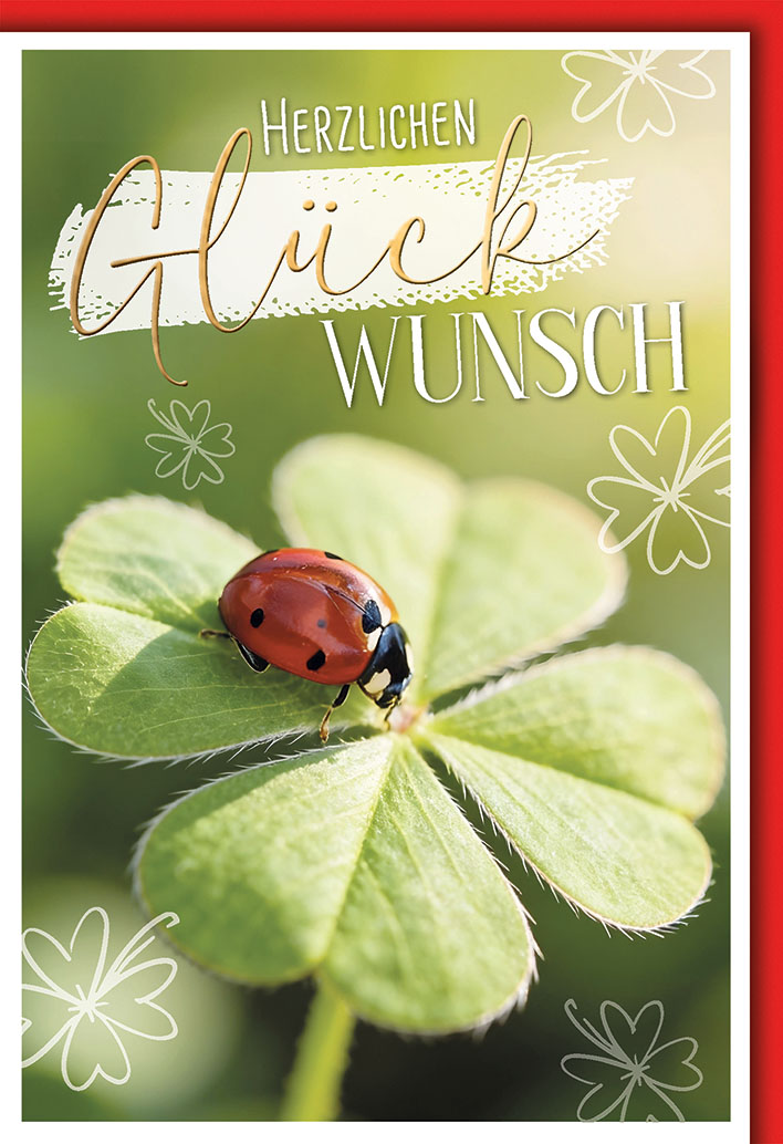 Klappkarte Glückwunsch neutral, DIN C6   