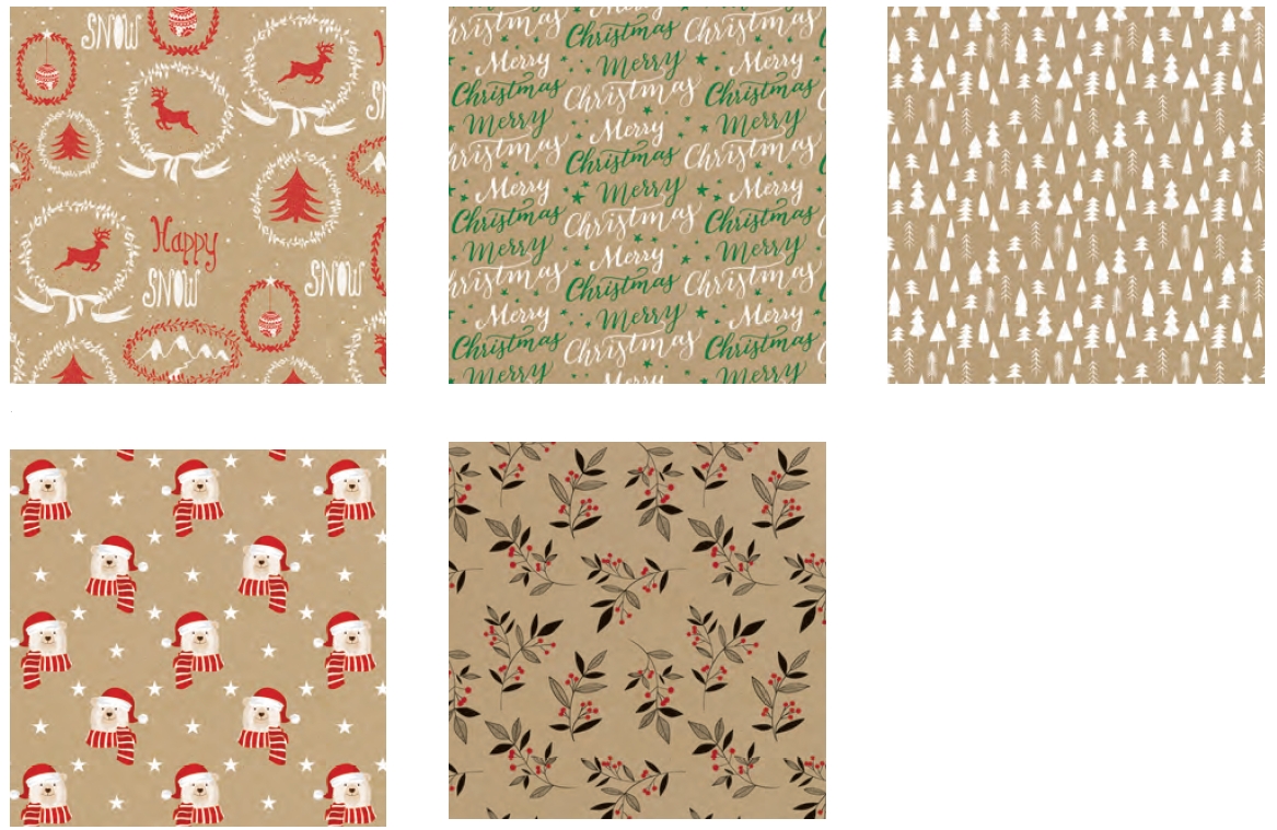 50 Rollen Baumfreies Weihnachts-Papier (OP) 3,95 € im Karton 