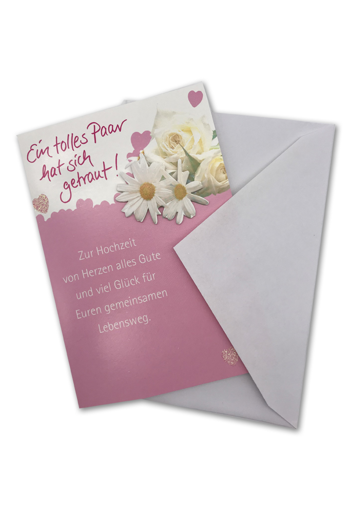 Klappkarte, Hochzeit, DIN C6
