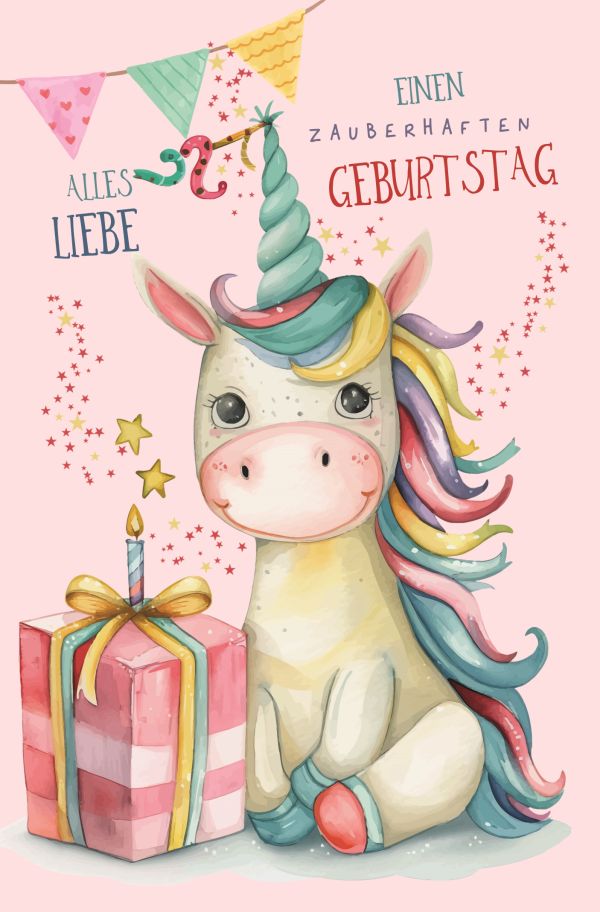 100 Klappkarten (OP) Kindergeburtstag, DIN C6