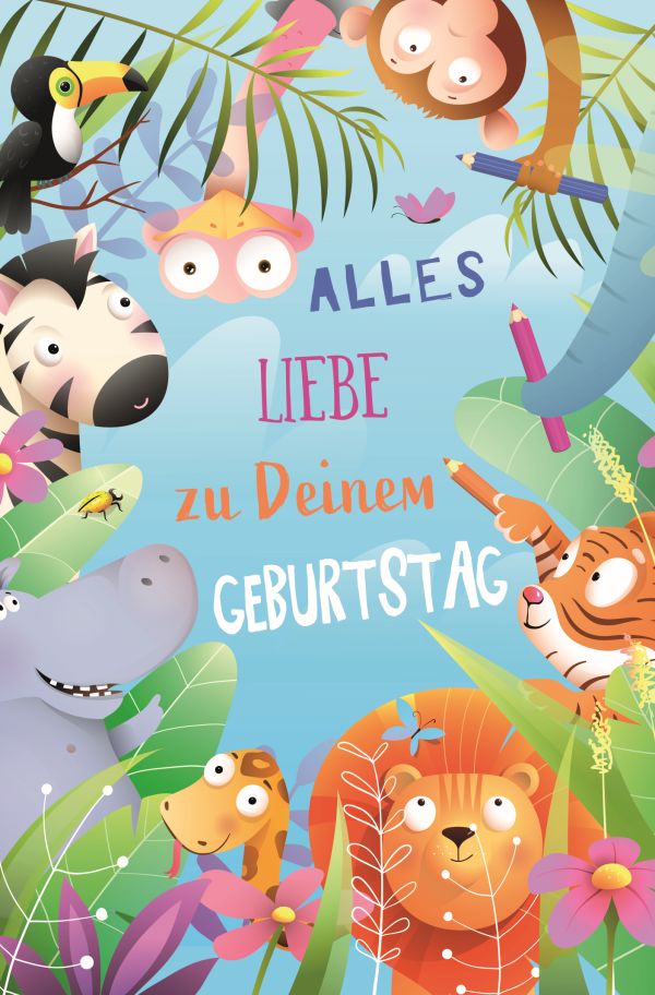 100 Klappkarten (OP) Kindergeburtstag, DIN C6