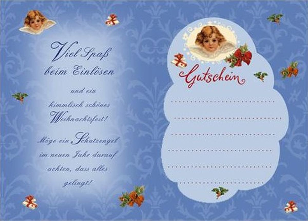 Klappkarte Gutschein Weihnachten DIN C6  