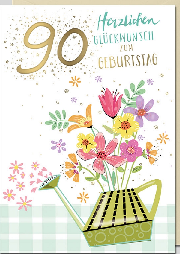 Klappkarte 90.Geburtstag, DIN C6 