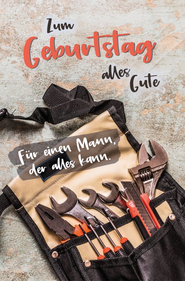 100 Klappkarten (OP) Geburtstag Männer, DIN C6 