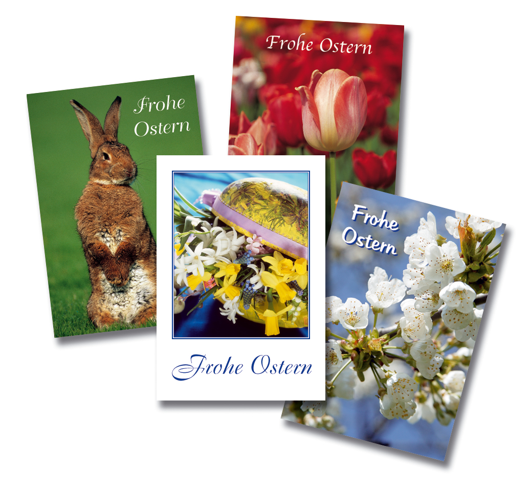4 Geschenkanhänger im Beutel, Ostern