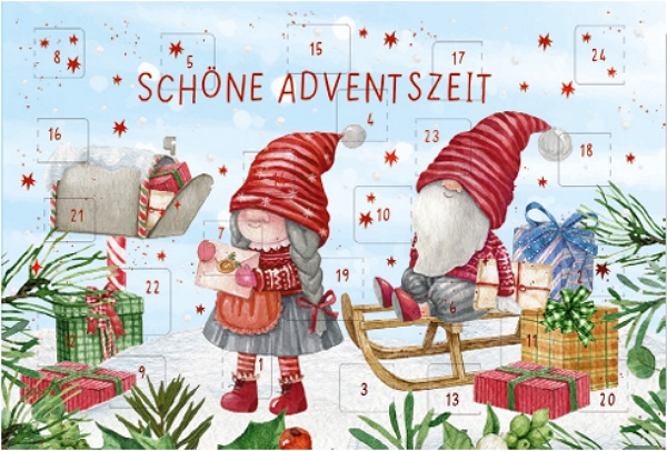 Klappkarte Adventskalender, DIN C6    