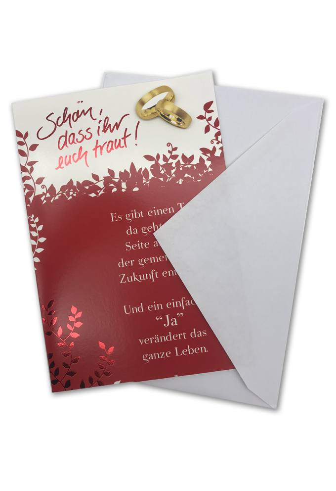 Klappkarte, Hochzeit, DIN C6