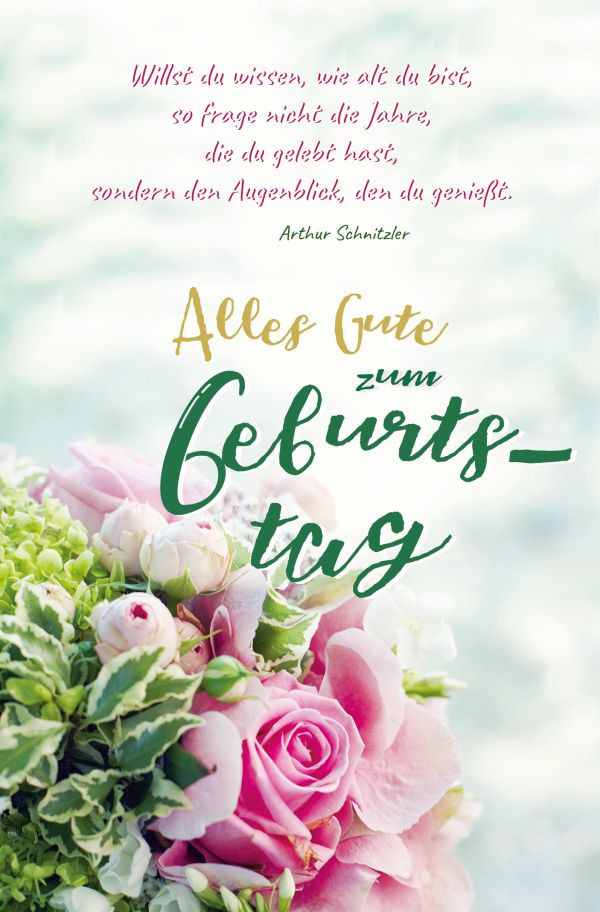 100 Klappkarten (OP) Geburtstag mit Spruch, DIN C6