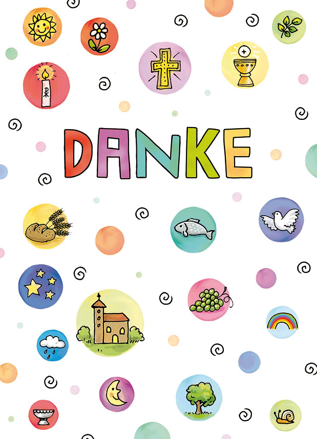 5 Danksagungen Kommunion,Konfirmation, DIN C6