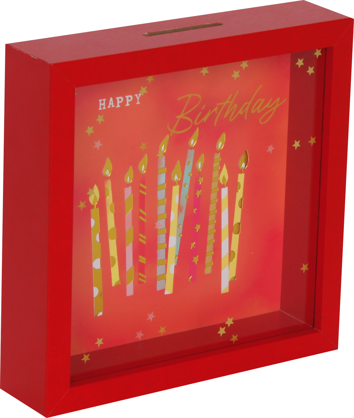 6 x 3 Spardosen mit Glasfront