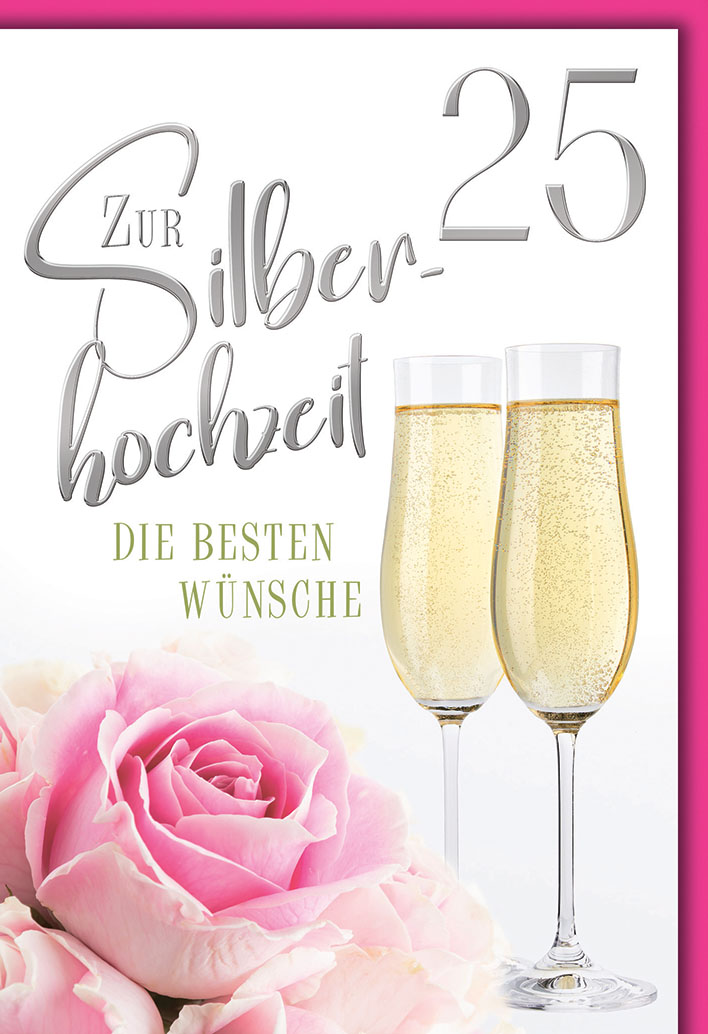 Klappkarte Silberhochzeit, DIN C6 