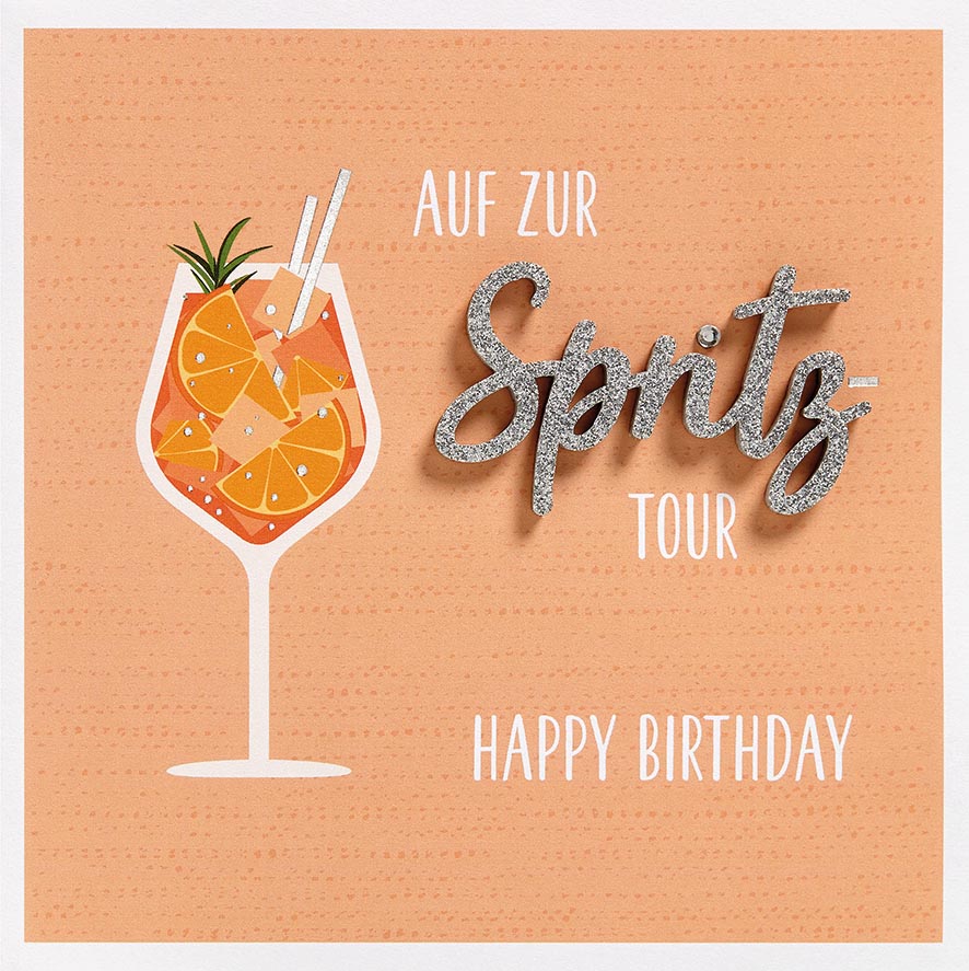 Klappkarte Geburtstag, Quadrat 15 x 15