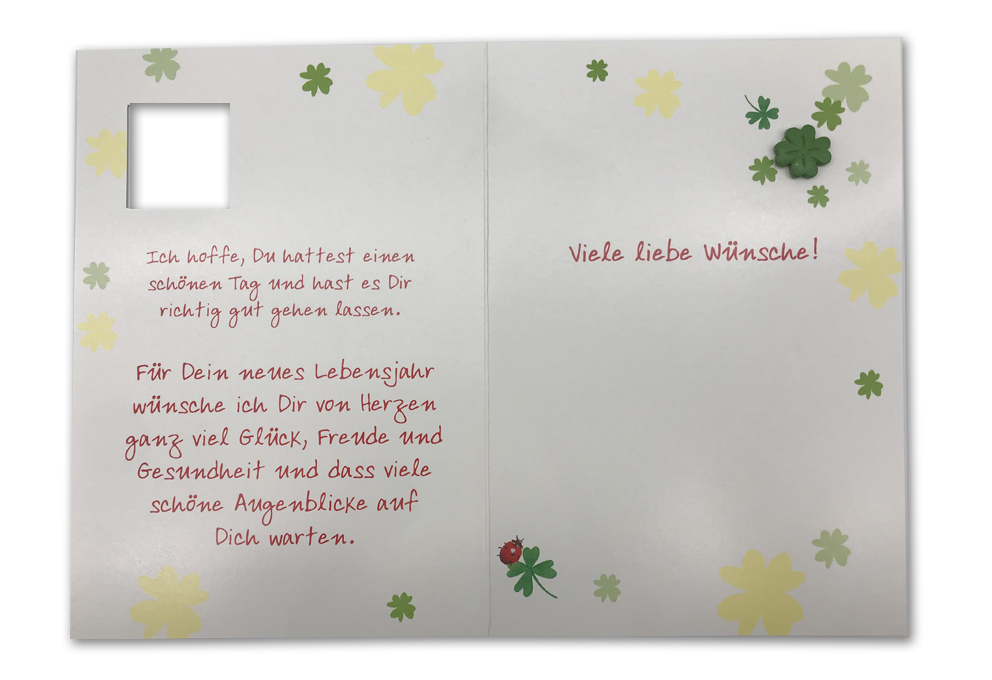 Klappkarte, Geburtstag Nachträglich, , DIN C6