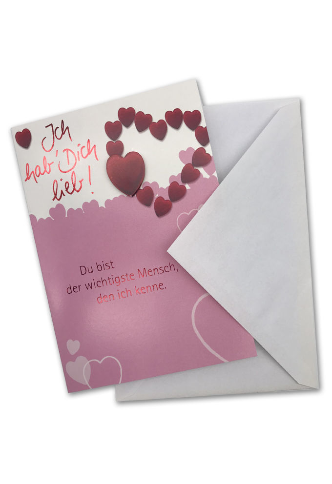 Klappkarte, Liebe, DIN C6