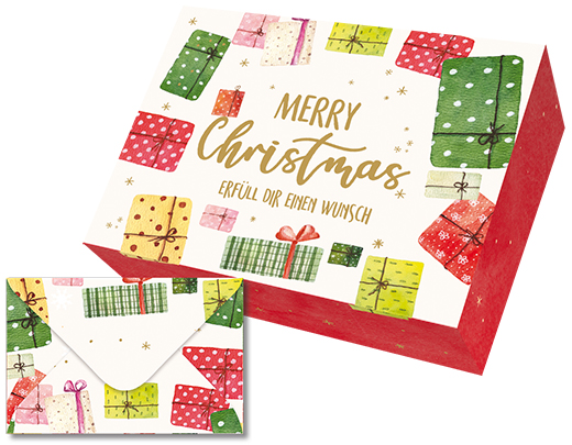 6 x 6 Geldbriefboxen Weihnachten 