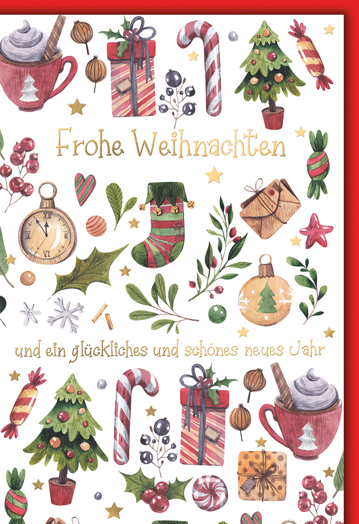 Klappkarte Weihnachten, DIN C6 