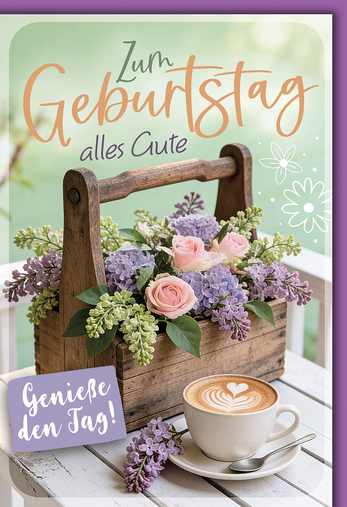Klappkarte Geburtstag, DIN C6   