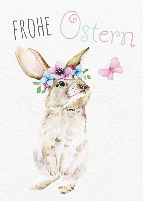 4 Postkarten im Beutel, Ostern 