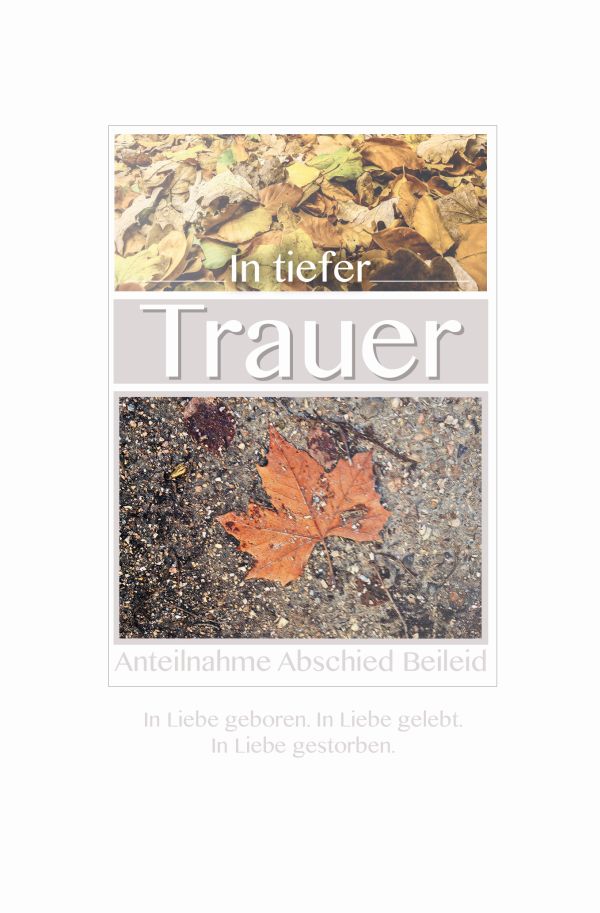 100 Klappkarten (OP) Trauer, DIN C6