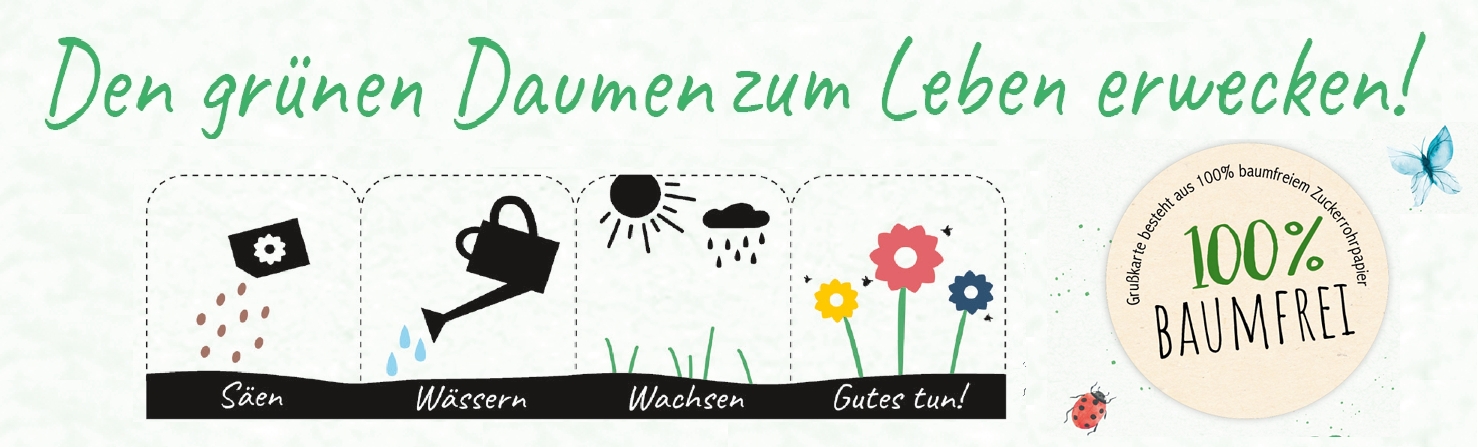 Klappkarte Geburtstag C6 mit Blumensamen 