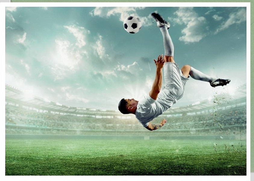 Klappkarte Ohne Text, Fussball, DIN C6  