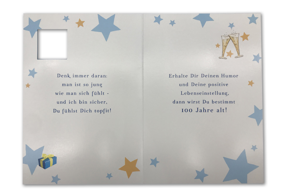 Klappkarte, Geburtstag, DIN C6
