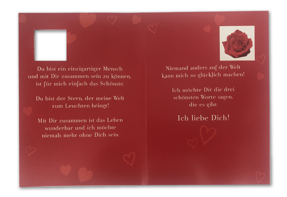 Klappkarte, Liebe, DIN C6