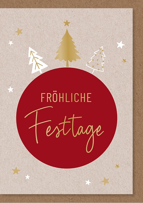 6 x 6 Midikarten im Sortiment, Weihnachten, Midi 11 cm x 8 cm ,UVP 2,50