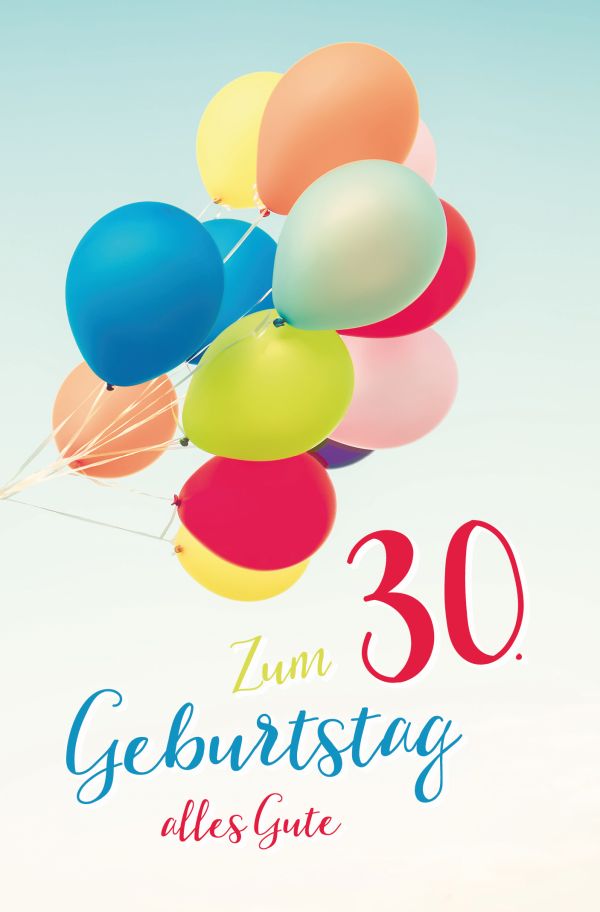 100 Klappkarten (OP) Geburtstag Zahlen 30 bis 60, DIN C6