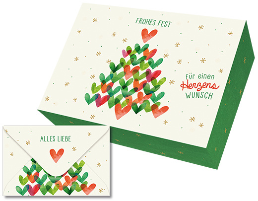 6 x 6 Geldbriefboxen Weihnachten 