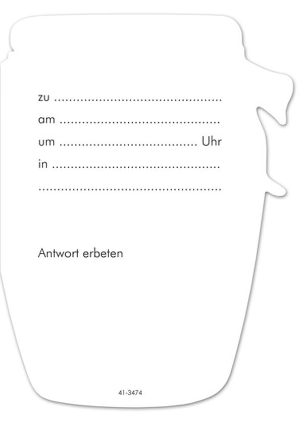 5 Klappkarten Einladung im Pack, DIN C6