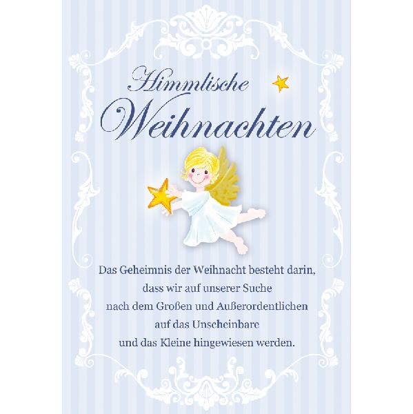 Klappkarte Weihnachten, Engel, DIN C6    