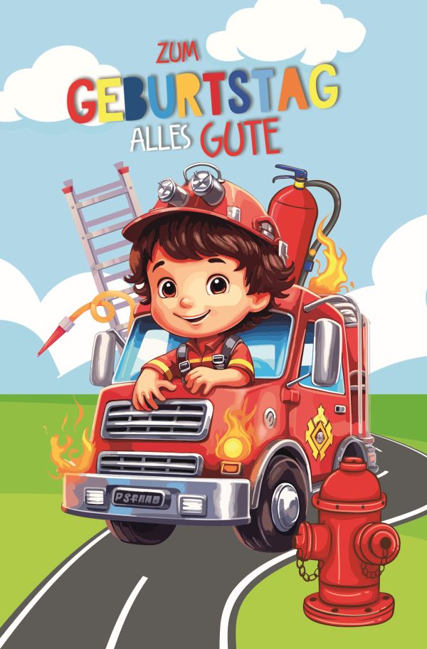 100 Klappkarten (OP) Kindergeburtstag, DIN C6